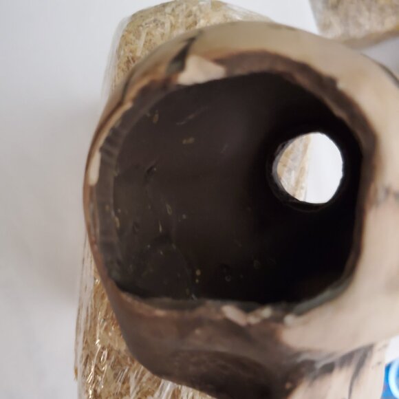 Vintage Ceramic Clay Skull Tea Light Candle Holder - KOREA - Picture 8 of 8